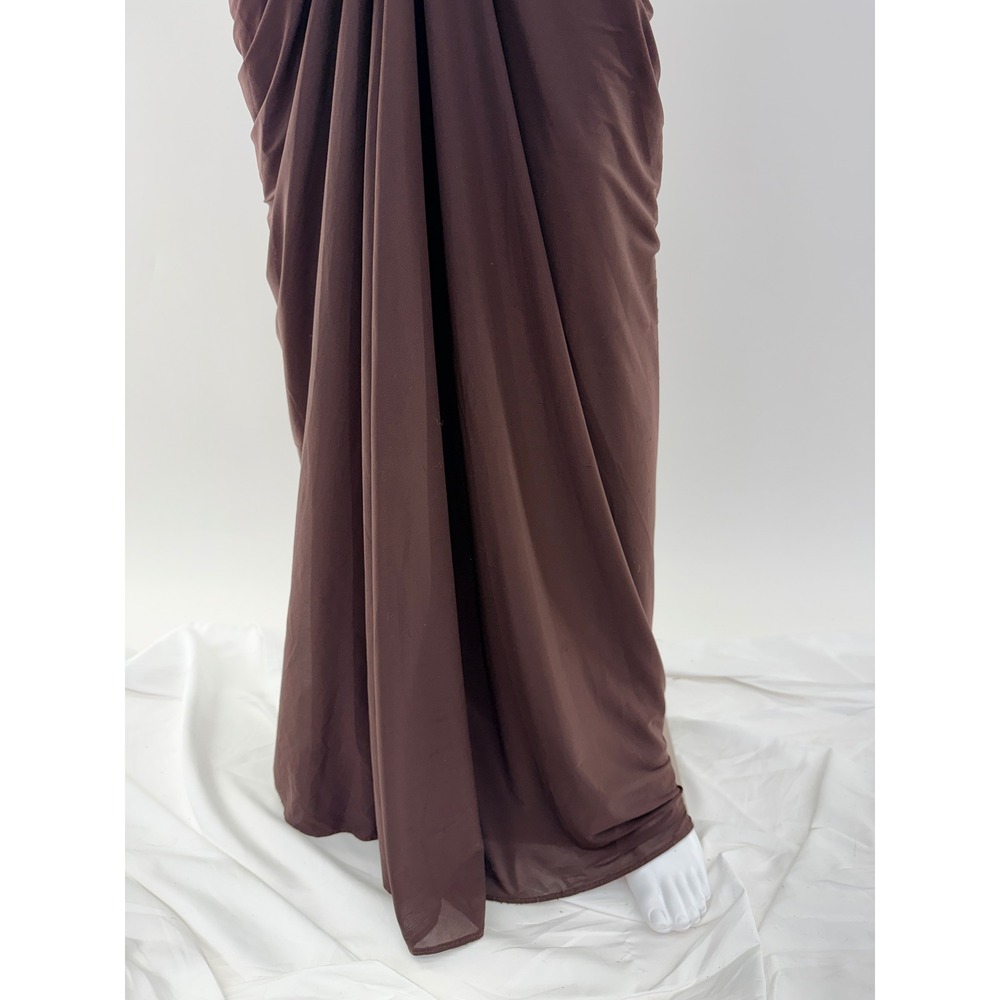 Ronny Kobo Brown Ruched Halter Neck Maxi Dress XL - Picture 9 of 14